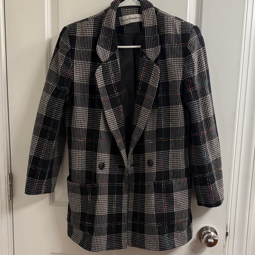 Classic Checkered Blazer